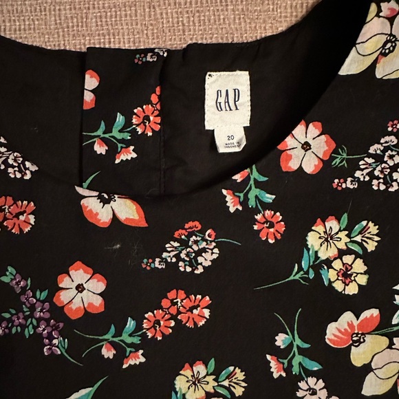 GAP Sleeveless Fit & Flare Black Floral Dress, Size 20 - Picture 2 of 7